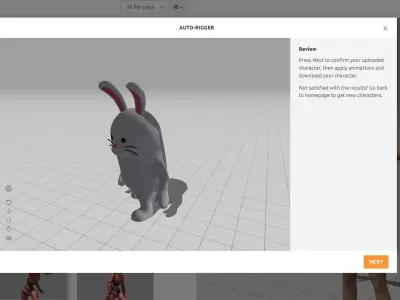 Rigged Rabbit Character 3D model