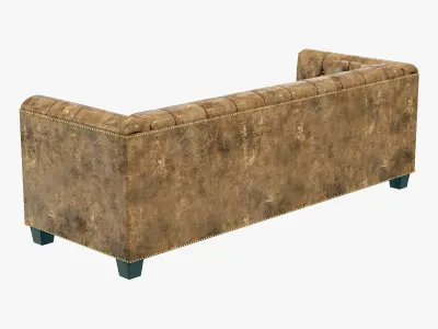Restoration Hardware Savoy Leather Sofa 3D model