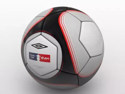 FA Cup Ball 2009 - Black 3D model