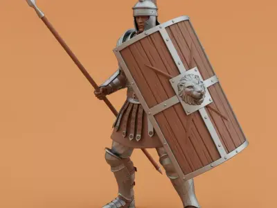 Grimdark Sci-Fi Armored Infantry STL Free 3D model