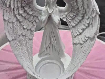 angel praying tea light candle holder 3D print model