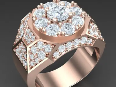 Luxury Men Rings Designs 6MR032 3D print model