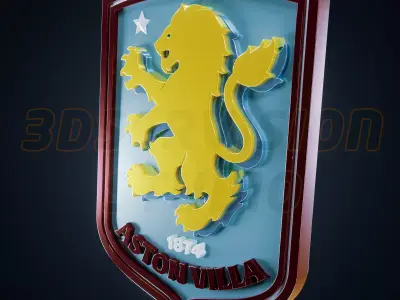 Aston Villa FC logo - Cinematic - 3D print 3D model