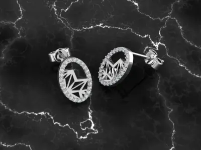 Jewelry Earring 3D print model 21