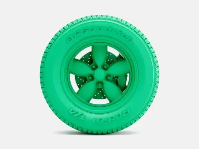 15x7 Daisy Wheel BFGoodrich Radial TA Tire 3D print model