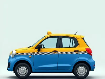 Taxi Cab Car Low-poly 3D model