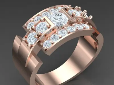 Luxury Men Rings Designs 5MR043 3D print model