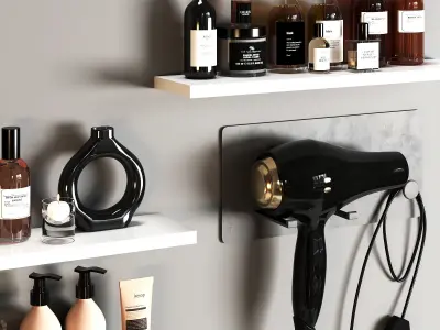 bathroom accessories 3D model