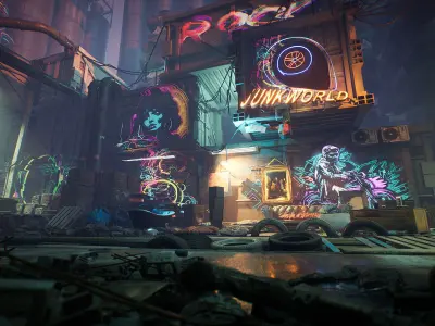 Cyber Scrapyard Environment Kit Low-poly 3D model