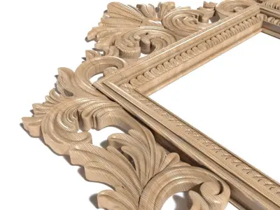 Frame-011 gold ornate frame 3D model