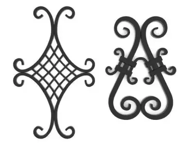 Wrought iron elements vol 4 3D model