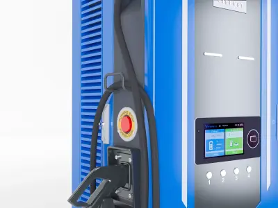 Electric Vehicle Charging Station 150kw Low-poly 3D model