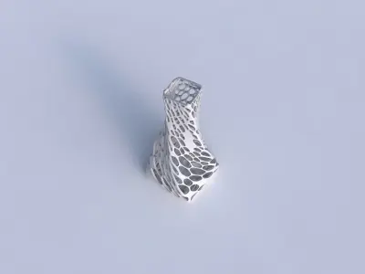 Vase twisted squeezed quadratic with twisted dense organic la... 3D print model