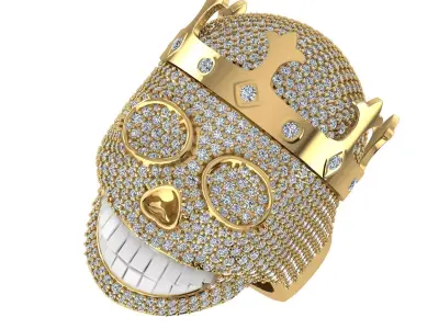 Skull ring 3D print model 3D print model