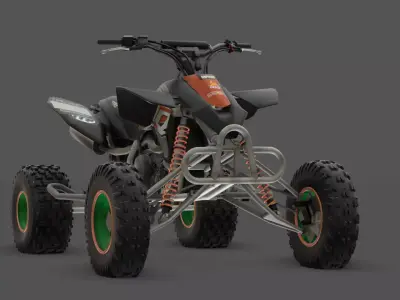 Raven 450S  Street Sport Motorcycle 3D Model Low-poly 3D model