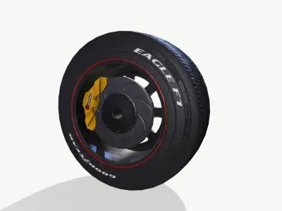 Rally wheel Eagle F1 Low-poly 3D model