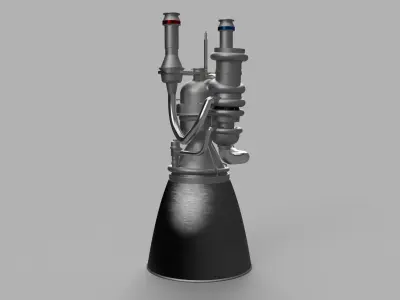 BE4 Rocket engine simplified model 3D model