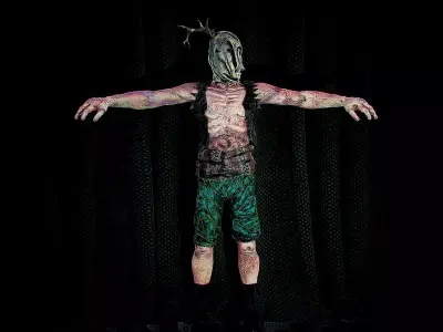 Pirat Monstrt Low-poly 3D model