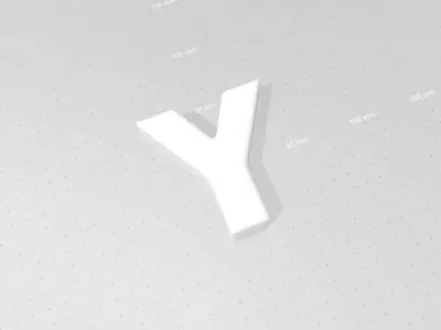 Vase Y - Alphabet Vases Collection Letters - STL Printable 3D print model