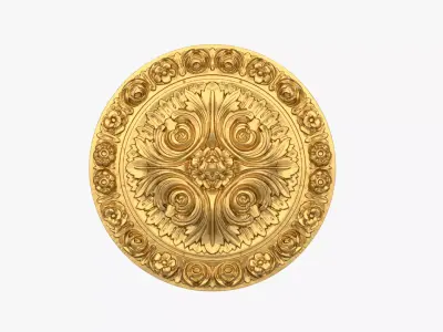 Classic round decor ornament 269 3D model