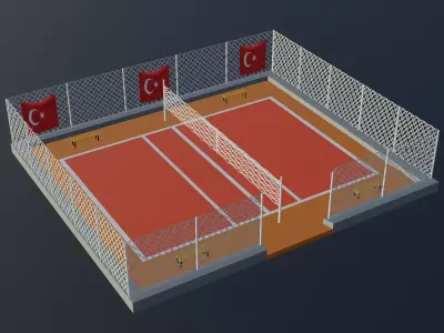 Volleyball Stadium - Turkey Low-poly 3D model