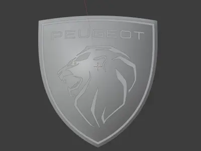 Logo Peugeot 2021 3D model