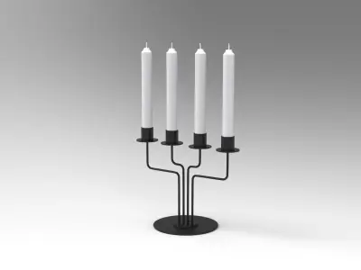 Candlestick - Candles 3D model