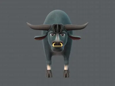 Bull V01 Low-poly 3D model