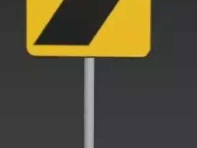 Rectangle Road Sing 3D model