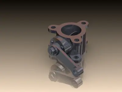 Butterfly valve Free 3D model