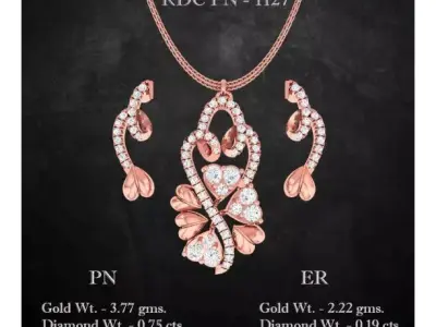 Pendant Earrings combo - 1127 3D print model