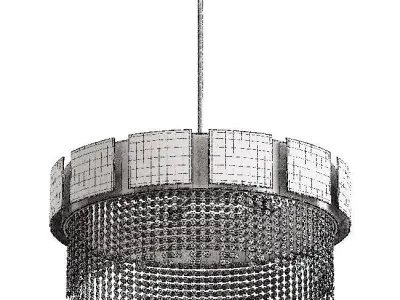 contemporary large decorative gold luxury lighting fixtures K9  3D model