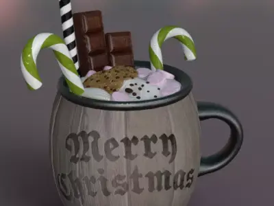 ChristmasMugs Xmas pack 3D model