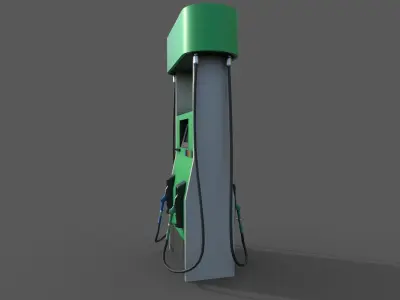 Gas Pump Realtime Low-poly 3D model