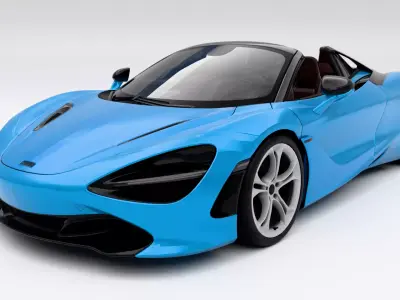 McLaren 720s Spider Low-poly 3D model