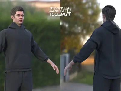 Mens and Womens Sport outfits 3D Model Collection