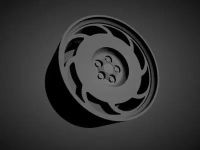 Corvette C4 OEM scalable and Printable rim 3D print model