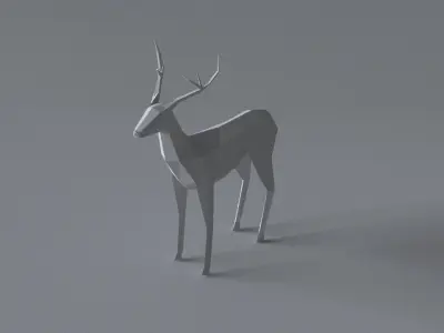 low-poly 3D printer model Deer Low-poly 3D model