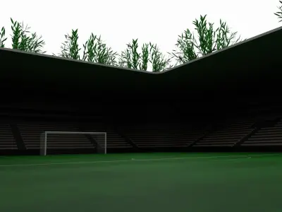 Soccer Stadium Low-poly 3D model buy