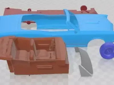 Pontiac GTO Convertible 1966 Printable Car 3D print model