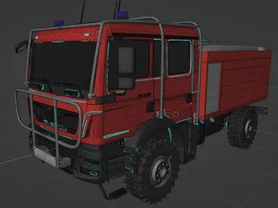 MAN TGM 13 290 Firetruck 3D model