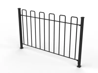 Fence Metal 02 3D model