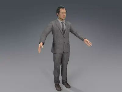 aisan oldman Low-poly 3D model