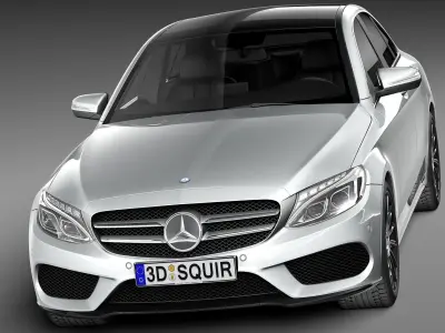 Mercedes-Benz C-Class W205 2015 sedan 3D model