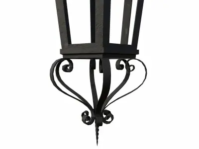 Wrought iron lantern 2 Low-poly 3D model