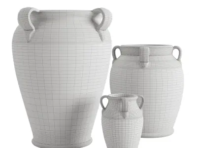 Emery Handcrafted Ceramic Vases 3D model