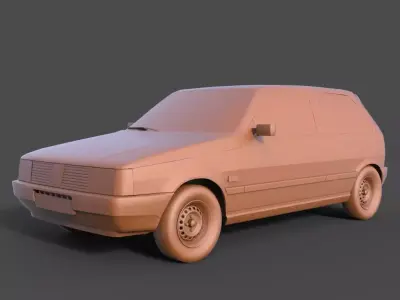 Fiat Uno 1994 3D print model