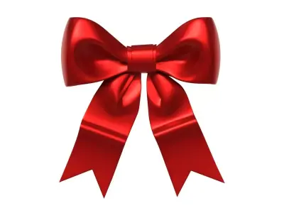 Christmas Bow Ribbon 35 Low-poly 3D model