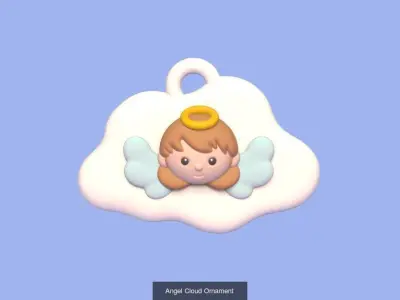 Christmas Tree Ornaments 4 3D Model Collection