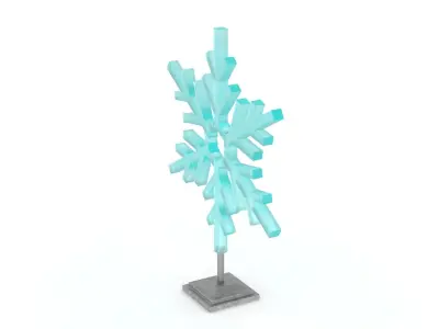 Snowflake decor Low-poly 3D model